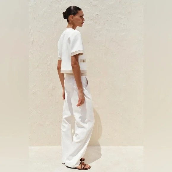 ZARA Short Sleeve Combination Contrast Blazer | Small, New - Picture 4 of 16